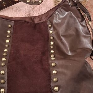 Elegant Brown Studded Women's Bag